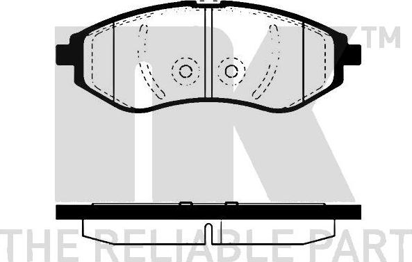 NK 225007 - Kit de plaquettes de frein, frein à disque cwaw.fr