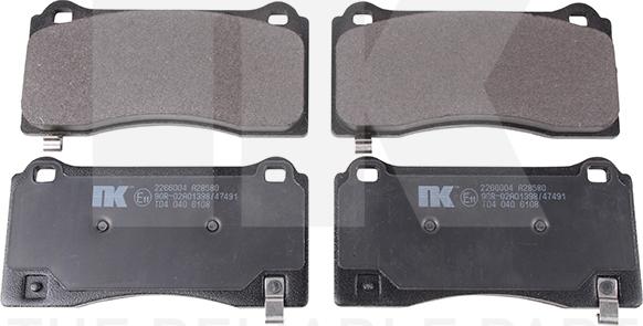 NK 2266004 - Kit de plaquettes de frein, frein à disque cwaw.fr