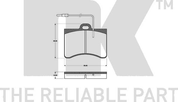 NK 221905 - Kit de plaquettes de frein, frein à disque cwaw.fr