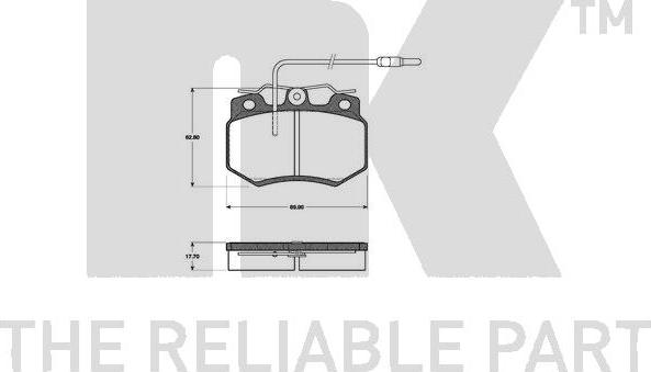 NK 221919 - Kit de plaquettes de frein, frein à disque cwaw.fr