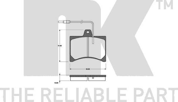 NK 221910 - Kit de plaquettes de frein, frein à disque cwaw.fr