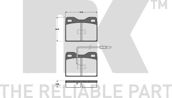 NK 221927 - Kit de plaquettes de frein, frein à disque cwaw.fr