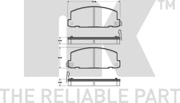 NK 221402 - Kit de plaquettes de frein, frein à disque cwaw.fr