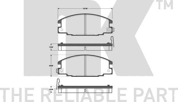 NK 221407 - Kit de plaquettes de frein, frein à disque cwaw.fr