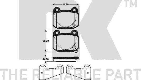 NK 221511 - Kit de plaquettes de frein, frein à disque cwaw.fr