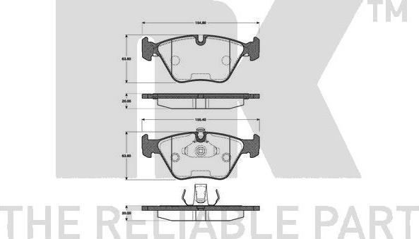 NK 221523 - Kit de plaquettes de frein, frein à disque cwaw.fr