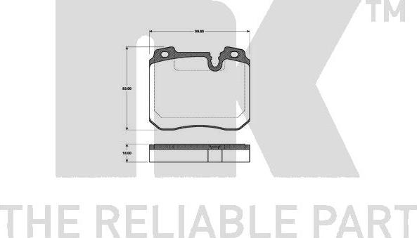 NK 221522 - Kit de plaquettes de frein, frein à disque cwaw.fr