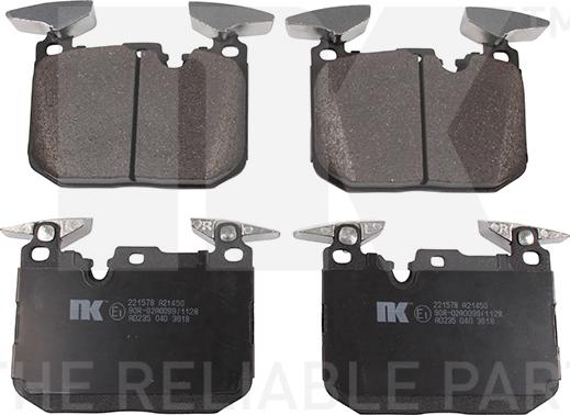 NK 221578 - Kit de plaquettes de frein, frein à disque cwaw.fr