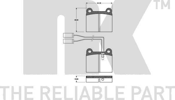 NK 221004 - Kit de plaquettes de frein, frein à disque cwaw.fr