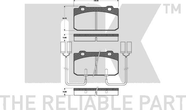 NK 221005 - Kit de plaquettes de frein, frein à disque cwaw.fr