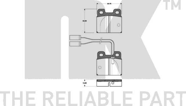 NK 221006 - Kit de plaquettes de frein, frein à disque cwaw.fr