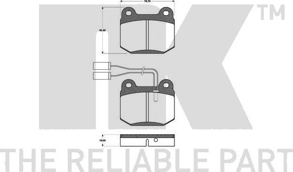 NK 221007 - Kit de plaquettes de frein, frein à disque cwaw.fr