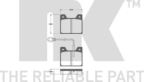 NK 221808 - Kit de plaquettes de frein, frein à disque cwaw.fr