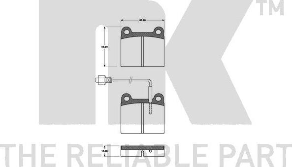 NK 221807 - Kit de plaquettes de frein, frein à disque cwaw.fr