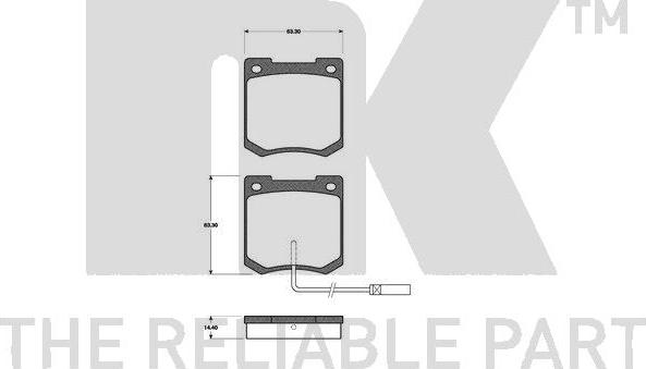 NK 221811 - Kit de plaquettes de frein, frein à disque cwaw.fr