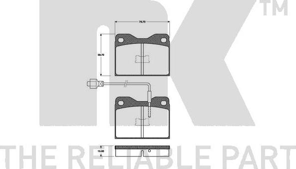 NK 221812 - Kit de plaquettes de frein, frein à disque cwaw.fr