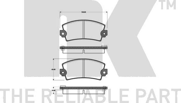 NK 223908 - Kit de plaquettes de frein, frein à disque cwaw.fr