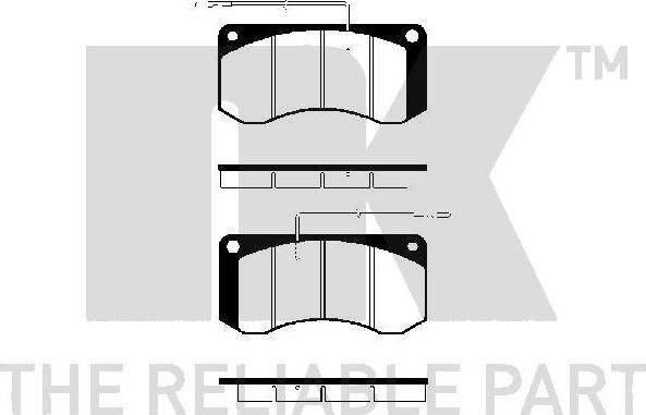 NK 223 934 - Kit de plaquettes de frein, frein à disque cwaw.fr