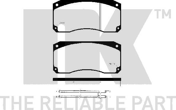 NK 223935 - Kit de plaquettes de frein, frein à disque cwaw.fr