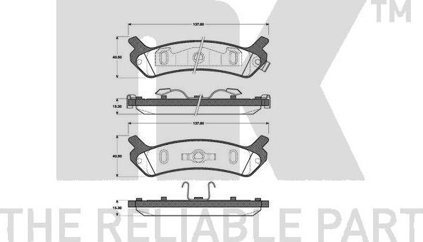 NK 223402 - Kit de plaquettes de frein, frein à disque cwaw.fr