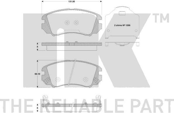 NK 223435 - Kit de plaquettes de frein, frein à disque cwaw.fr