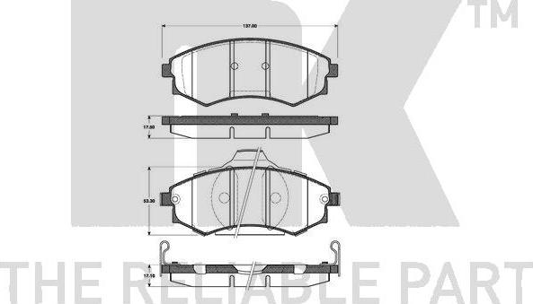 NK 223423 - Kit de plaquettes de frein, frein à disque cwaw.fr