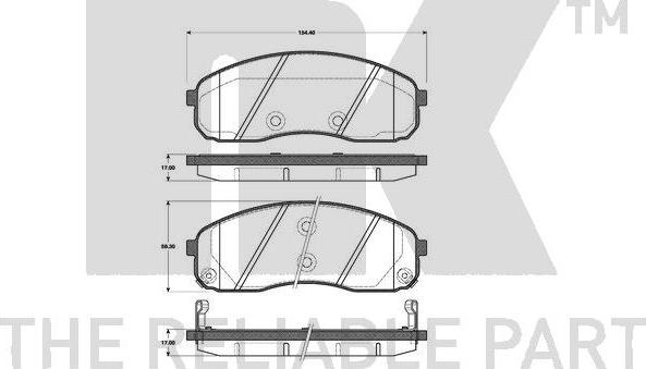 NK 223522 - Kit de plaquettes de frein, frein à disque cwaw.fr