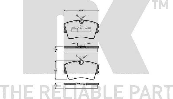 NK 223605 - Kit de plaquettes de frein, frein à disque cwaw.fr