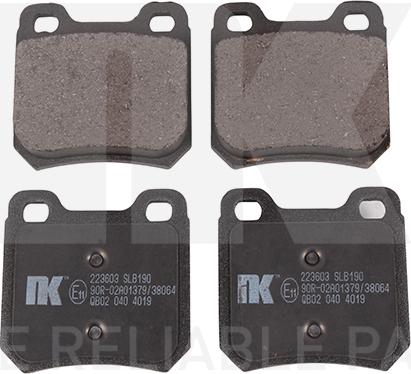 NK 223603 - Kit de plaquettes de frein, frein à disque cwaw.fr