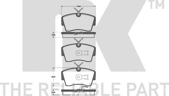 NK 223610 - Kit de plaquettes de frein, frein à disque cwaw.fr