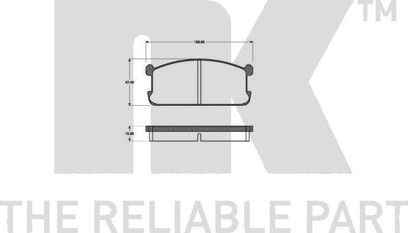 NK 223001 - Kit de plaquettes de frein, frein à disque cwaw.fr