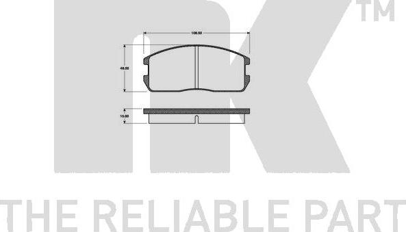 NK 223003 - Kit de plaquettes de frein, frein à disque cwaw.fr