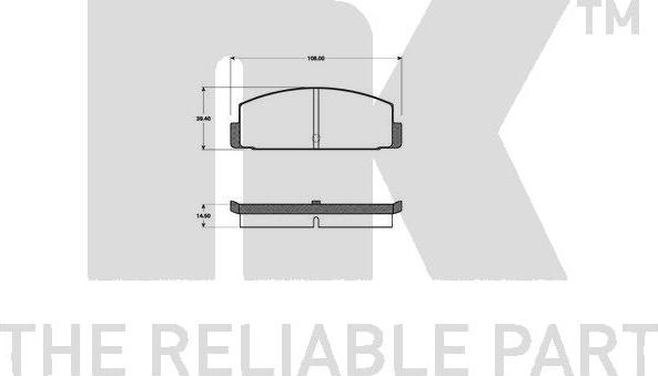 NK 223014 - Kit de plaquettes de frein, frein à disque cwaw.fr