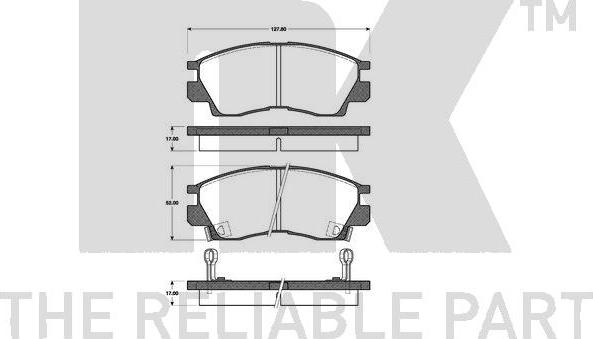 NK 223010 - Kit de plaquettes de frein, frein à disque cwaw.fr