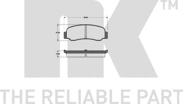 NK 223013 - Kit de plaquettes de frein, frein à disque cwaw.fr