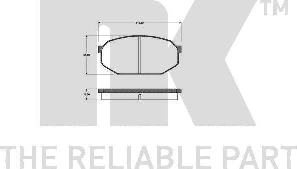 NK 223012 - Kit de plaquettes de frein, frein à disque cwaw.fr