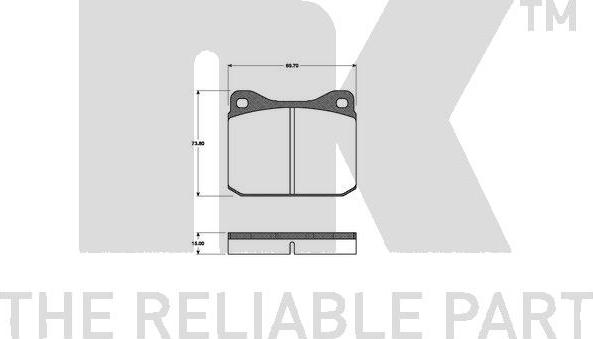 NK 223316 - Kit de plaquettes de frein, frein à disque cwaw.fr