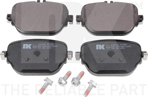 NK 2233106 - Kit de plaquettes de frein, frein à disque cwaw.fr