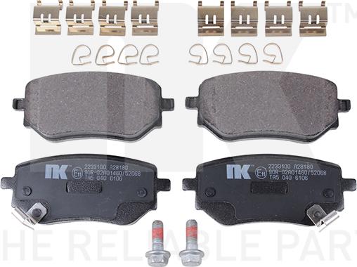 NK 2233100 - Kit de plaquettes de frein, frein à disque cwaw.fr