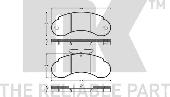 NK 223311 - Kit de plaquettes de frein, frein à disque cwaw.fr