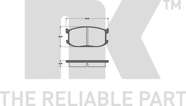 NK 223206 - Kit de plaquettes de frein, frein à disque cwaw.fr