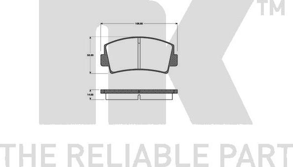 NK 223201 - Kit de plaquettes de frein, frein à disque cwaw.fr