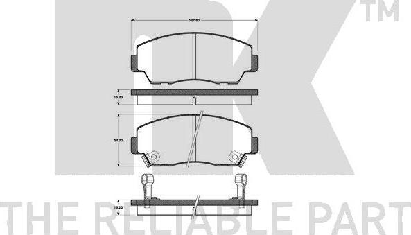 NK 223219 - Kit de plaquettes de frein, frein à disque cwaw.fr