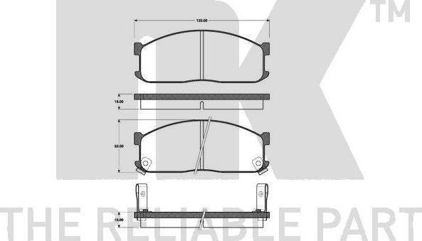 NK 223214 - Kit de plaquettes de frein, frein à disque cwaw.fr