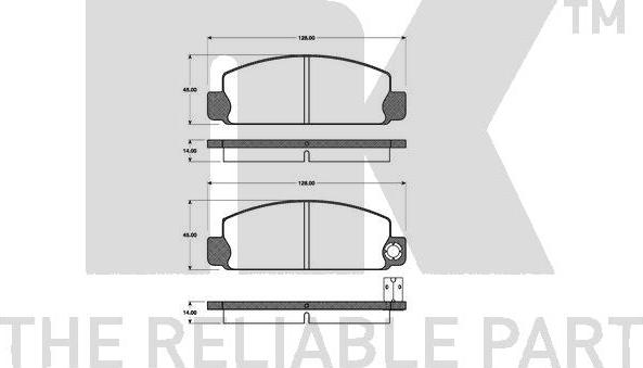 NK 223210 - Kit de plaquettes de frein, frein à disque cwaw.fr