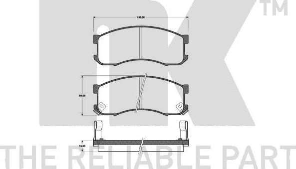 NK 223229 - Kit de plaquettes de frein, frein à disque cwaw.fr