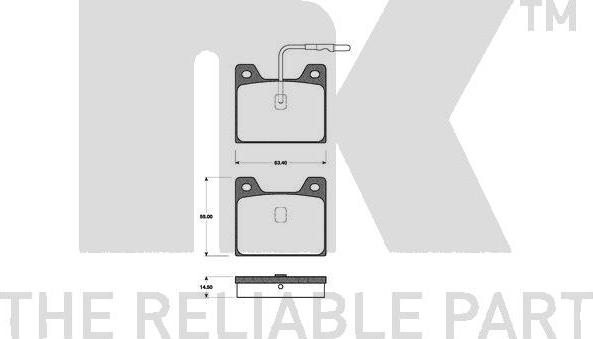 NK 223705 - Kit de plaquettes de frein, frein à disque cwaw.fr