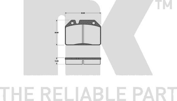 NK 223703 - Kit de plaquettes de frein, frein à disque cwaw.fr