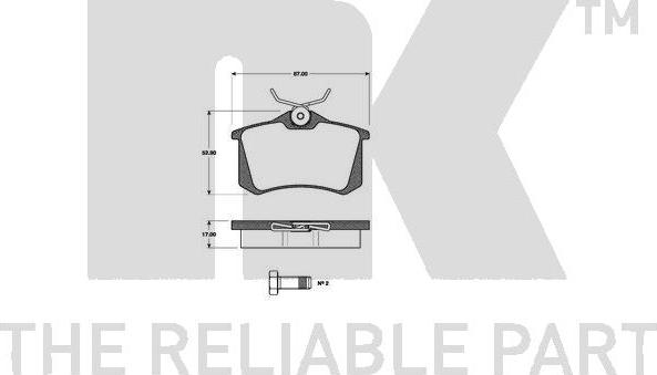 NK 223716 - Kit de plaquettes de frein, frein à disque cwaw.fr