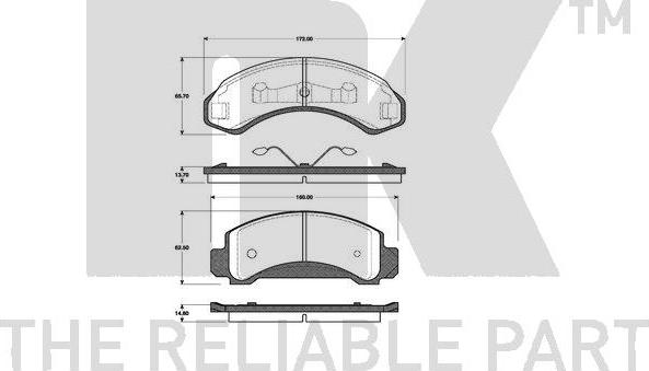 NK 222547 - Kit de plaquettes de frein, frein à disque cwaw.fr